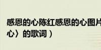 感恩的心陳紅感恩的心圖片(求陳紅〈感恩的心〉的歌詞)