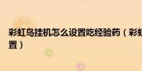 彩虹島掛機怎么設置吃經驗藥(彩虹島助手掛機范圍怎么設置)