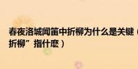 春夜洛城聞笛中折柳為什么是關鍵(《春夜洛城聞笛》中“折柳”指什麼)