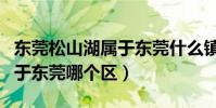 東莞松山湖屬于東莞什么鎮區(東莞松山湖屬于東莞哪個區)