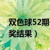 雙色球52期開獎結果是多少（雙色球52期開獎結果）