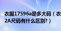 衣服17596a是多大碼(衣服17596A和17592A尺碼有什么區別?)