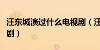 汪東城演過什么電視劇(汪東城演過什么電視劇)