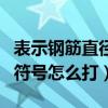 表示鋼筋直徑的符號怎么打（表示鋼筋直徑的符號怎么打）
