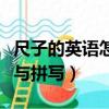 尺子的英語怎么讀小視頻（尺子的英語怎么讀與拼寫）