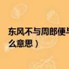 東風不與周郎便與是什么意思（東風不與周郎便的周郎是什么意思）