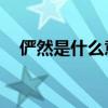 儼然是什么意思視頻（儼然是.什么意思）