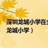深圳龍城小學在全市排名（中國最佳小學500強名單廣東有龍城小學）