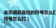 表示鋼筋直徑的符號怎么打(表示鋼筋直徑的符號怎么打)