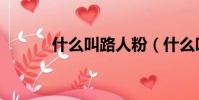 什么叫路人粉(什么叫路肩呀)
