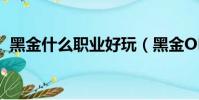 黑金什么職業好玩(黑金OL好玩職業介紹)