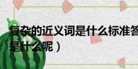 復雜的近義詞是什么標準答案(復雜的近義詞是什么呢)