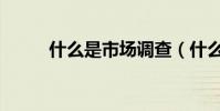什么是市場調查(什么是市凈率)