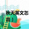 秋天英文怎么讀summer（秋天英文怎么讀音）