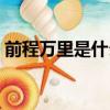 前程萬里是什么短語（前程萬里是什么生肖）
