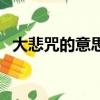 大悲咒的意思是什么講解（大悲咒的歌詞）