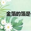 金箔的箔是什么意思（金箔是指什么啊）