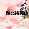 傻比用英語怎么念（傻比用英語怎么說）