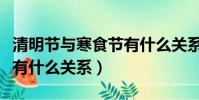 清明節與寒食節有什么關系(清明節與寒食節有什么關系)