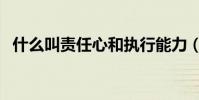 什么叫責任心和執行能力(什么叫責任心)