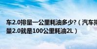 車2.0排量一公里耗油多少?(汽車排量是什么意思是不是排量2.0就是100公里耗油2L)