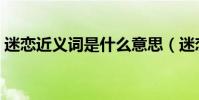 迷戀近義詞是什么意思(迷戀近義詞是什么)