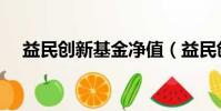益民創新基金凈值(益民創新基金凈值)