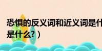 恐懼的反義詞和近義詞是什么(恐懼的反義詞是什么?)
