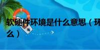 軟硬件環境是什么意思(環境硬件環境是指什么)