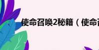 使命召喚2秘籍(使命召喚2秘籍)