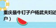 重慶最牛釘子戶楊武夫婦近況(重慶最牛釘子戶)