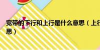 寬帶的下行和上行是什么意思(上行寬帶和下行寬帶什么意思)
