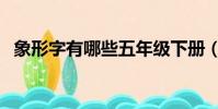 象形字有哪些五年級下冊(象形字有哪些)
