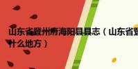 山東省登州府海陽縣縣志(山東省登州府海陽縣是現在山東什么地方)