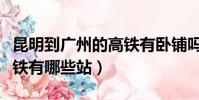 昆明到廣州的高鐵有臥鋪嗎(昆明到廣州的高鐵有哪些站)