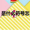 是什么符號怎么用電腦打出來（是什么符號）