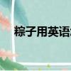 粽子用英語怎么說（粽子用英語怎么說）