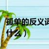 孤單的反義詞是什么一年級（孤單的反義詞是什么）