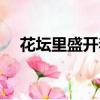 花壇里盛開著五顏六色的花（花壇柵欄）