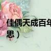佳偶天成百年琴瑟是祝福語嗎（佳偶天成的意思）