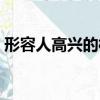 形容人高興的樣子成語（形容人高興的成語）