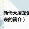 新倚天屠龍記演員表（關于新倚天屠龍記演員表的簡介）
