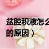 盆腔積液怎么引起的原因（盆腔積液怎么引起的原因）