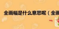 全畫幅是什么意思呢(全畫幅是什么意思)