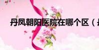 丹鳳朝陽醫院在哪個區(丹鳳朝陽醫院)
