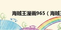 海賊王漫畫965(海賊王漫畫942)