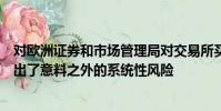 對歐洲證券和市場管理局對交易所買賣基金的審查的回應突出了意料之外的系統性風險