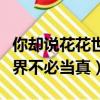 你卻說花花世界不必當真文案（你卻說花花世界不必當真）