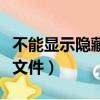 不能顯示隱藏區域的數據明細（不能顯示隱藏文件）