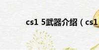 cs1 5武器介紹(cs1 5控制臺)